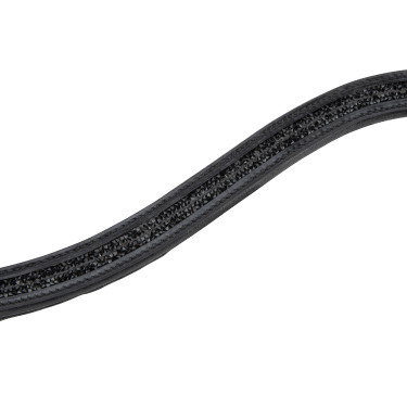 Frontal de strass negro para brida de equitación Shires
