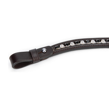 Frontal de strass negro Shires Velociti Gara Castaño Marr&amp;amp;amp;oacute;n