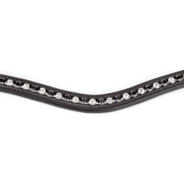 Frontal de strass negro Shires Velociti Gara Castaño Marr&amp;amp;amp;oacute;n