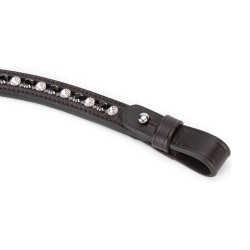 Frontal de strass negro Shires Velociti Gara Castaño Marr&amp;amp;amp;oacute;n