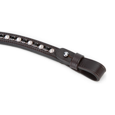 Frontal de strass negro Shires Velociti Gara Castaño Marr&amp;amp;amp;oacute;n
