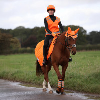 Manta para grupa de malla Shires Equi-Flector® Naranja vivo