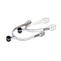 Espuelas con punta de bola de plástico Shires Acero inoxidable Gris
