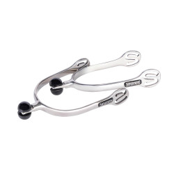 Espuelas con punta de bola de plástico Shires Acero inoxidable Gris
