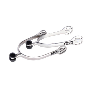Espuelas con punta de bola de plástico Shires Acero inoxidable Gris