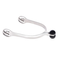 Espuelas con punta de bola de plástico Shires Acero inoxidable Gris