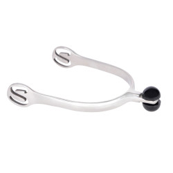 Espuelas con punta de bola de plástico Shires Acero inoxidable Gris