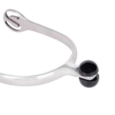 Espuelas con punta de bola de plástico Shires Acero inoxidable Gris