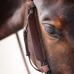 Anteojeras de cuero Shires Velociti Gara Castaño Marrón Anteojeras de cuero Shires Velociti Gara Castaño Marrón