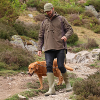 Sudadera unisex con cremallera de un cuarto Heritage Shires Aubrion Oliva oscuro Kaki