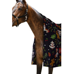 Manta polar navideña Horze para equitación Manta polar navideña Horze para equitación