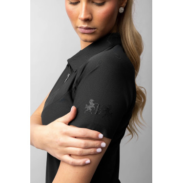 Polo ecuestre mujer Vertigo Giselle bicolor | EQUI-CLIC