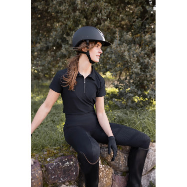 Polo ecuestre mujer Vertigo Giselle bicolor | EQUI-CLIC