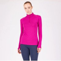 Capa base de manga larga React Shires Aubrion Fucsia Rosa