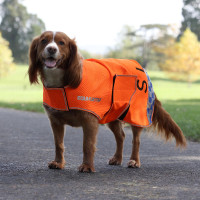 Abrigo para perro de malla Shires Equi-Flector® Naranja vivo