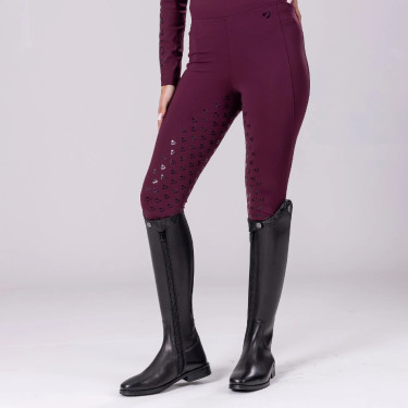 Leggings de equitación Eltar Shires Aubrion Negro cereza