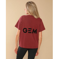 Camiseta GEM Eclair Burdeos / logotipo negro Camiseta GEM Eclair Burdeos / logotipo negro