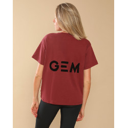 Camiseta GEM Eclair Burdeos / logotipo negro