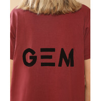 Camiseta GEM Eclair Burdeos / logotipo negro Camiseta GEM Eclair Burdeos / logotipo negro