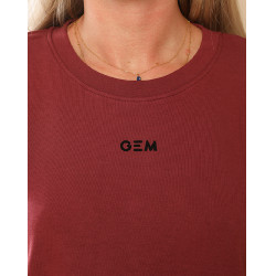 Camiseta GEM Eclair Burdeos / logotipo negro