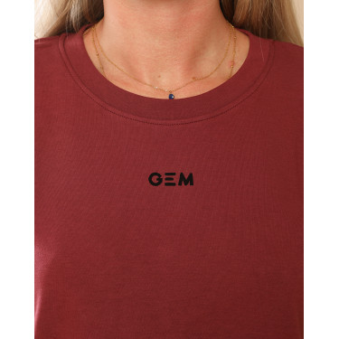 Camiseta GEM Eclair Burdeos / logotipo negro