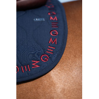 Manta Esencial de Salto GEM Equitación Azul marino / logo burdeos