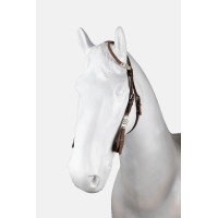 brida western de una oreja con decoración de rawhide