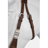brida western de una oreja con decoración de rawhide