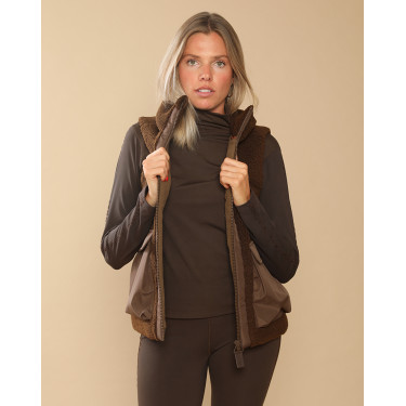 Chaqueta acolchada Charlie GEM Equitación Chocolate Marr&amp;amp;amp;oacute;n