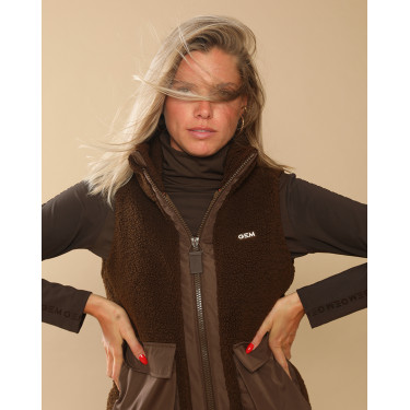 Chaqueta acolchada Charlie GEM Equitación Chocolate Marr&amp;amp;amp;oacute;n