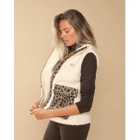 Chaqueta acolchada Charlie GEM Equitación Ecru / leopardo
