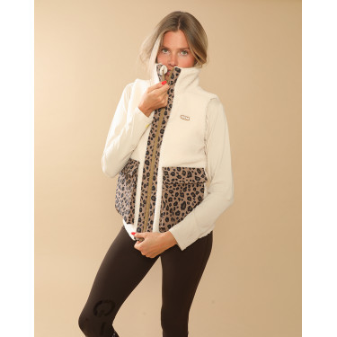 Chaqueta acolchada Charlie GEM Equitación Ecru / leopardo
