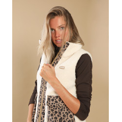 Chaqueta acolchada Charlie GEM Equitación Ecru / leopardo