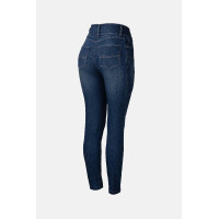 Jeans western slim Eleanor para mujer Horze Denim oscuro Azul