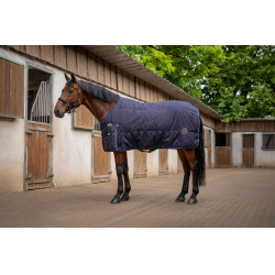 Manta de establo para caballo 600D 3 capas Equithème Manta de establo para caballo 600D 3 capas Equithème