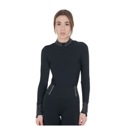Polo técnica de mujer de entrenamiento con strass Equestro