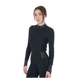 Polo técnica de mujer de entrenamiento con strass Equestro