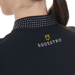 Polo técnica de mujer de entrenamiento con strass Equestro