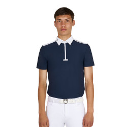 Polo de concurso para hombre slim fit de manga corta Equestro