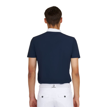 Polo de concurso para hombre slim fit de manga corta Equestro