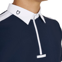 Polo de concurso para hombre slim fit de manga corta Equestro