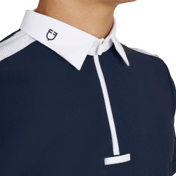 Polo de concurso para hombre slim fit de manga corta Equestro