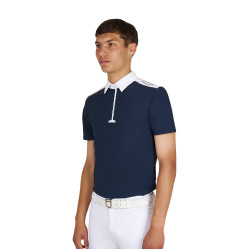 Polo de concurso para hombre slim fit de manga corta Equestro