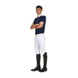Polo de concurso para hombre slim fit de manga corta Equestro