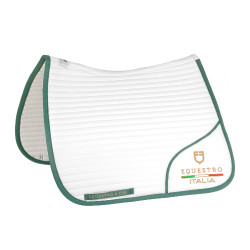 Sudadera de doma con logo bordado Equestro X Fise 100 Blanco / verde salvia profundo