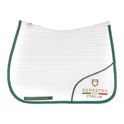 Sudadera de doma con logo bordado Equestro X Fise 100 Blanco / verde salvia profundo