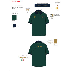 Polo de hombre de entrenamiento tres botones Equestro X Fise 100