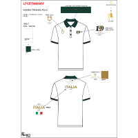 Polo de entrenamiento para mujer tres botones Equestro X Fise 100