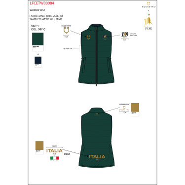 Chaleco sin mangas de mujer slim fit Equestro X Fise 100