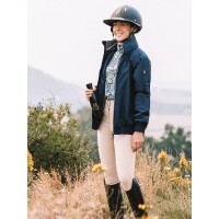 Bomber acolchado Galaxy Mountain Horse mujer Negro
